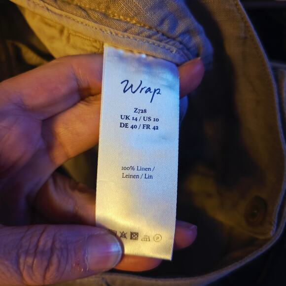wrap london linen shorts size 10 - Picture 6 of 6